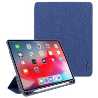 Чехол G-Case iPad Air 4 (2020) 10.9" / Pro 11" (2018 2020 2021) Denim Roadster полиуретановый тройное сложение синий