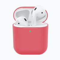 Чехол Gurdini Silicone Case ultra slim for Airpods 1/2,908099,ярко-красный