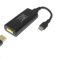 Адаптер питания постоянного тока с портом USB 3,1 типа C, 5,5*2,1 мм/2,2 мм, квадратный Женский переходник для зарядки ноутбука Dell, Lenovo, Hp, Asus