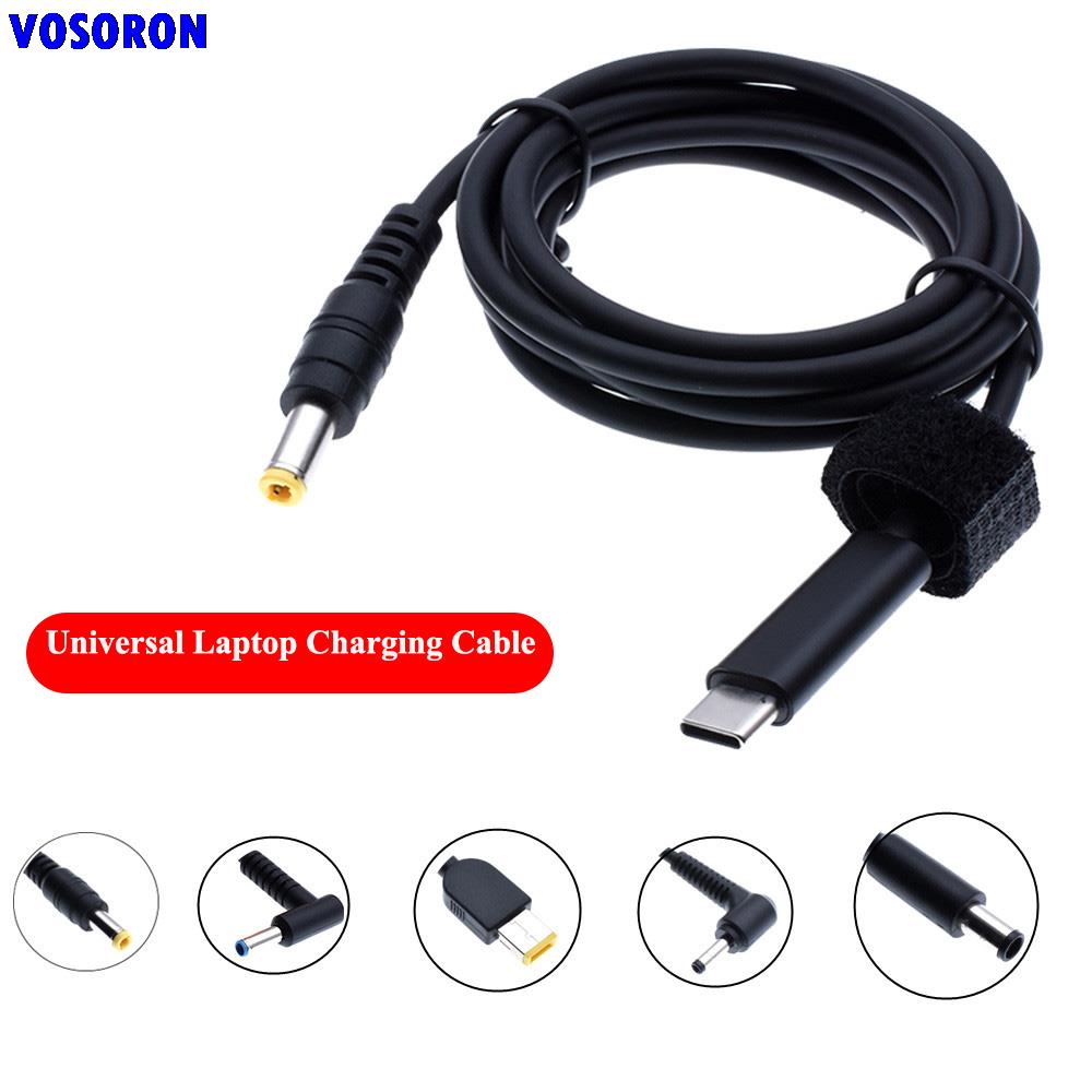 USB Type C PD Charging Cable Cord Dc Power Adapter Jack Converter to 13 Plugs Male for Lenovo Asus Dell Hp Laptop Charger