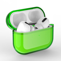 Силиконовый чехол (футляр) для наушников AirPods Pro / Чехол на Аirpods Pro с карабином / Кейс для Эпл Аирподс Про, цвет зеленый