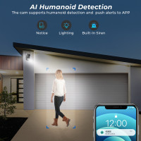 Уличная IP-камера с двойным объективом, 8 Мп, 4K, Wi-Fi