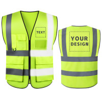 Светоотражающий защитный жилет с надписью на заказ, дорожный жилет с несколькими карманами, униформа для добычи угля, дышащая Защитная форма