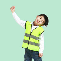 Жилет защитный детский со светоотражающими полосками, одежда для дорожных работ