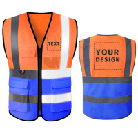 Светоотражающий защитный жилет с логотипом на заказ, высоковидимый жилет для работы, строительная Рабочая форма, защитный жилет для инженеров