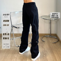 FILFR國潮高街鈕釦設計感工裝褲男微喇叭顯瘦ins潮牌直筒vibe褲子