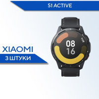 Защитная гидрогелевая пленка для смарт часов Xiaomi Watch S1 Active (3 штуки) / Противоударная глянцевая гидропленка для Сяоми Вотч С1 Актив / Самовосстанавливающаяся гелевая бронепленка