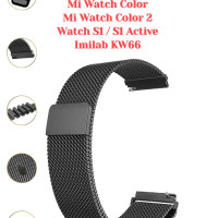 Ремешок для смарт-часов Xiaomi Watch S1 / S1 Active / MI Watch Color 2 / MI Watch Color / Imilab KW66 шириной 22 мм ( миланская петля 22мм ) черный