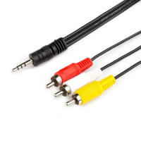 Кабель Jack AUX 3.5 mm - 3RCA / Тюльпан-джек / Джек-тюльпан / 1.5 м