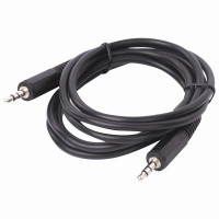 Кабель Jack 3.5 mm M-M, 1,5 м, Sonnen, для передачи стерео-аудио, черный