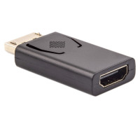 Переходник DisplayPort HDMI (M/F) VCOM 4K 30Hz адаптер чёрный (CA331)