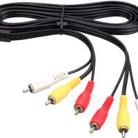 Шнур соединительный 3RCA - 3RCA, 1.2 м, CADENA, Шнур тюльпан тюльпан для телевизора, Цифрового приемника, TV-тюнера, (Тюльпаны).