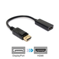 0.25M Переходник адаптер Display Port DP - HDMI порт 1080P