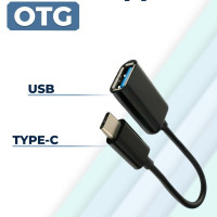 Переходник type c на usb кабель адаптер OTG / Черный