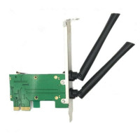 Беспроводная Wi-Fi сетевая карта Mini PCIE к PCI-E 1X настольный адаптер аксессуары антенны компьютерные детали сетевой адаптер