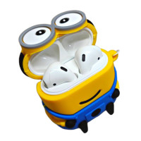 Чехол для наушников airpods беспроводных миньон синий
