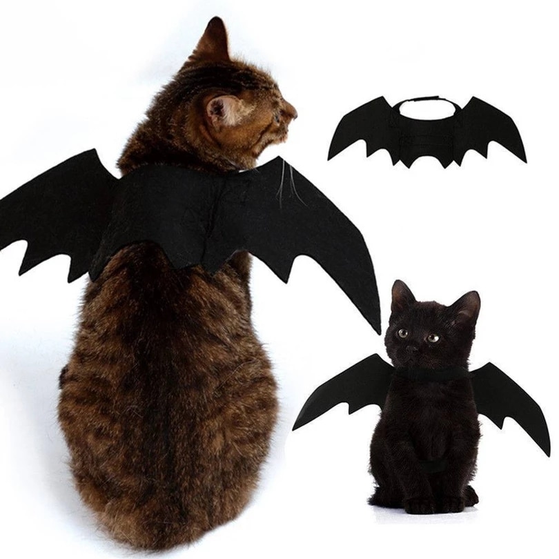 Cute Halloween Cat Costume Small Pet Cat Bat Wings Halloween Cat Wings Hallowen Cat Accessories Halloween Decorations