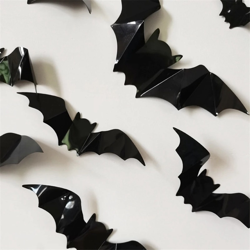 Halloween black bat Wall Stickers Halloween party DIY decorative wall Decal Halloween horror Bats for Halloween decoration