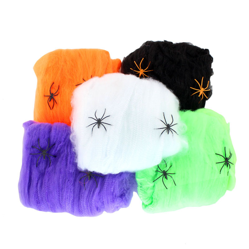 50pcs Halloween Decorations Mini Plastic Black Luminous Spider Prank Fun Birthday Toy DIY Party Decorative Props