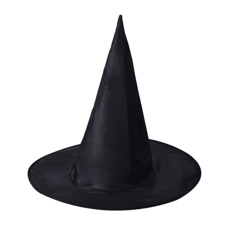 Halloween horror black taffeta wizard hat halloween decoration