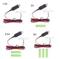 Устранитель АА-кабеля с преобразователем типа C, USB или вход типа C, 5 В, 2 А, выход модели АА-батареи 1,5 В/3 В/4,5 в/6 в