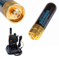 Двухдиапазонная антенна с высоким коэффициентом усиления UHF + VHF SRH805S SMA Женская антенна для TK3107 2107 для Baofeng UV-5R 888S UV-82 рация радио