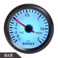 Автомобильный манометр, измеритель турбо-давления, 52 мм, 1 ~ 2 бар/ -30 ~ 30 PSI, 12 В