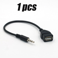3,5 мм черный Автомобильный аудиокабель AUX к USB, аудиокабель, автомобильная электроника для воспроизведения музыки, автомобильный аудиокабель, USB-конвертер для наушников