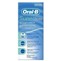 Oral-B зубная нить, Super floss, 50 нитей для мостовидных протезов, брекет-систем, имплантантов и широких межзубных промежутков