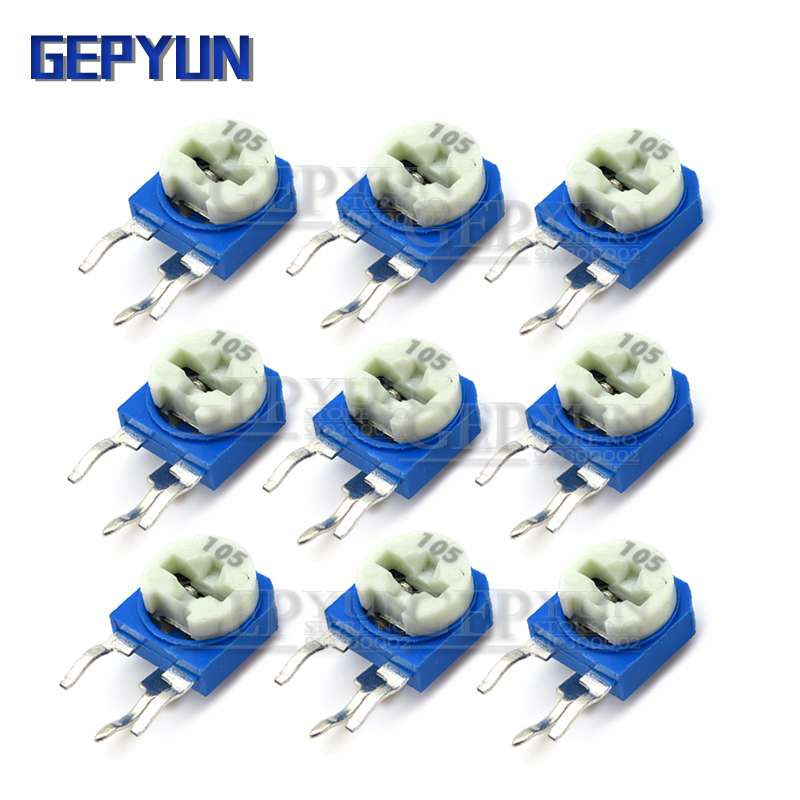 20pcs RM063 RM-063 100 200 500 1K 2K 5K 10K 20K 50K 100K 200K 500K 1M ohm Trimpot Trimmer Potentiometer variable resistor Gepyun