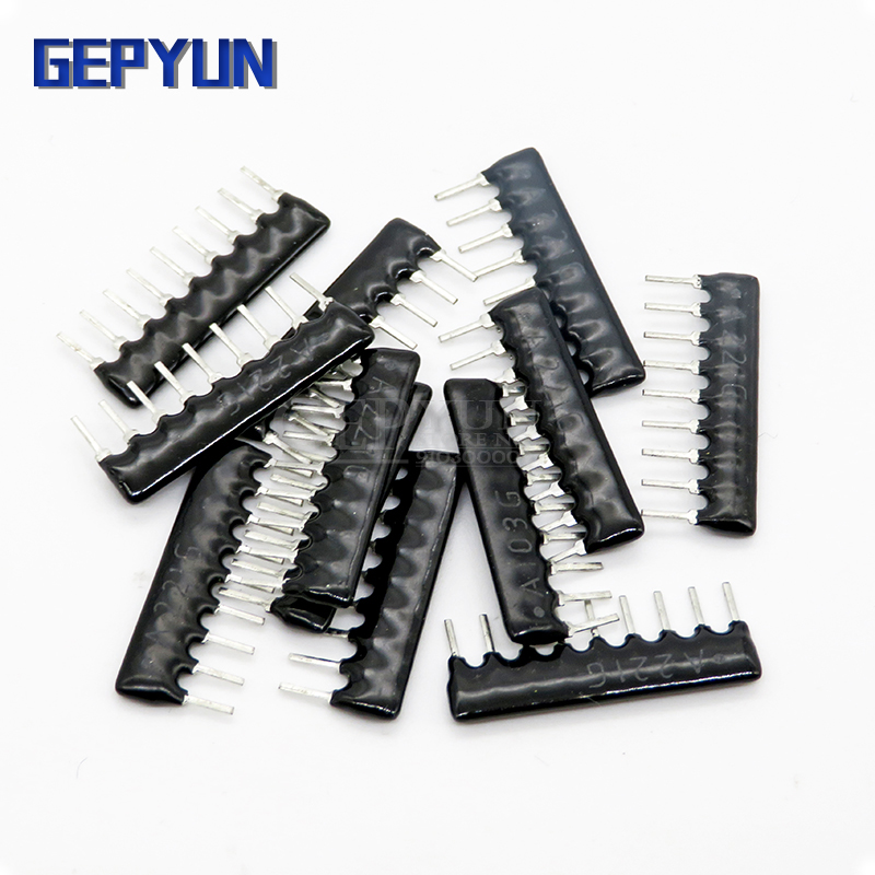 10pcs DIP exclusion Network Resistor array 9PIN 100 220 330 470 510 680 1K 1.2K 1.5K 2K 2.2K 3.3K 4.7K 10K 100K ohm Gepyun