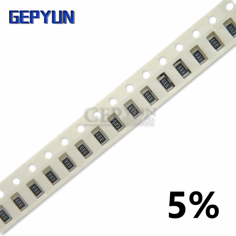 100Pcs 1206 SMD 5% resistor 0R ~ 10M 0 1 10 100 150 220 330 ohm 1K 2.2K 10K 100K 0R 1R 10R 100R 150R 220R 330R Gepyun resistance