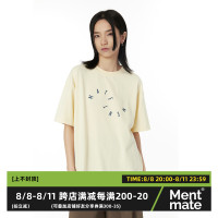 Mentmate 22SS 小眾極簡風散落logo印花T恤衫男女 寬鬆百搭短袖夏