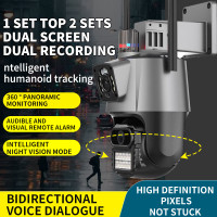 8 МП 4K IP-камера наружная WiFi PTZ с двумя объективами двойной экран автослежение Водонепроницаемая охранная видеонаблюдение полицейская идентификация