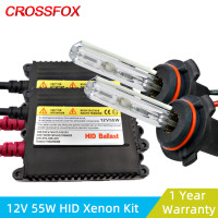 Ксеноновый светильник CROSSFOX 55 Вт, DC H7, h4, HID H11, H3, H1, блок зажигания, блок балласта, комплект для преобразования фар 3000K, 6000K, 8000K