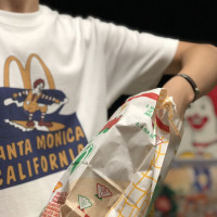 買夢想的奶奶衝浪麥當勞情侶裝mcdonalds美式復古日系純棉短袖潮