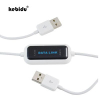 Kebidu USB 2,0 ПК к ПК Online Share Sync Link Net прямой файл данных мост для передачи 165 см светодиодный кабель легкая копия между 2 компьютерами