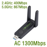 USB-адаптер Wi-Fi 1300 Мбит/с, 2,4/5 ГГц, 802.11AC