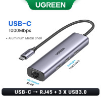 USB-концентратор UGREEN, разъемы USB3.0/USB2.0/RJ45, модели и комплектация в ассортименте