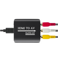 Преобразователь-скалер HDMI-RCA AV CVSB L/R 1080P, композитный адаптер HDMI2AV с поддержкой NTSC PAL