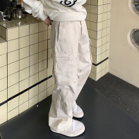 Holocene美式潮牌原創多口袋復古工裝褲百搭直筒休閒日系垂感長褲