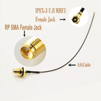 Разъем sma pigtail Jumper RP с гнездом SMA в разъем U.FL IPX RG178 1,13 0,81, кабельные розетки, разъемы, адаптер для Wi-Fi маршрутизатора GPS AP