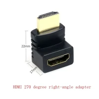 Переходник HDMI-совместимый с углом 90 градусов, переходник HDMI 90 градусов 270 градусов HDMI штекер-гнездо