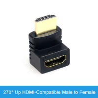 HDMI-совместимый адаптер 90, 270 градусов, под прямым углом, фотоадаптер 4K HD, мини/Micro HDMI-совместимый удлинитель
