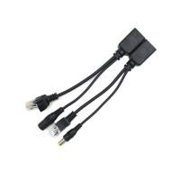 POE кабель, Пассивный адаптер Power Over Ethernet, Разветвитель RJ45, модуль питания инжектора 12-48 В для IP Camea