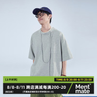 Mentmate 23SS 抽繩褶皺剪裁短袖tee 夏季慵懶百搭休閒短袖T恤男
