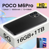 Смартфон POCO M6 PRO-0821。 16/1 ТБ, черный