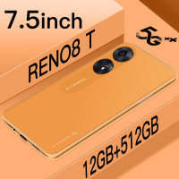 Смартфон MAIMEITE Reno 8T Русская мобильный телефоны смартфоны-7.5 дюйм reno 8t 12/512 ГБ, золотой