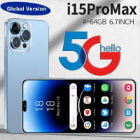 Смартфон Русский/I15 PRO MAX 64/4GB DUAL 5G/Spirit Island/Android/Fingerprint+Face Sweep/Gift/4G 4/64 ГБ, синий