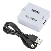 Переходник Grwibeou с VGA на HDMI, 1080P, мини-адаптер VGA для видео и аудио для ПК, ноутбука, проектора HDTV, адаптер VGA2HDMI
